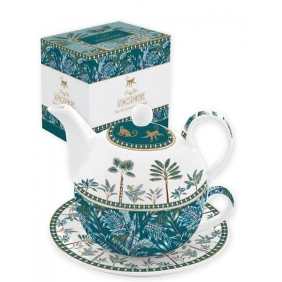 Objets & Cadeaux Compagnie Anglaise des Th茅s | Th I Re Solitaire Jungle - Solitaire Porcelaine - Contenance : 0,35L