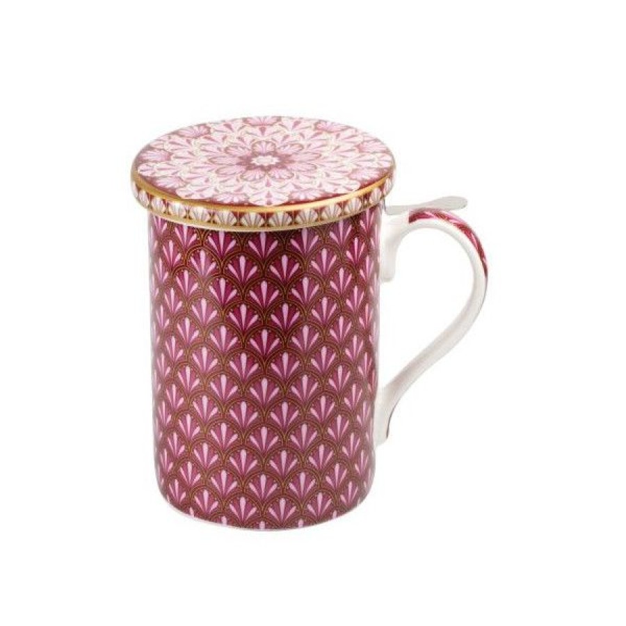 Objets & Cadeaux Compagnie Anglaise des Th茅s | Tisani Re Atmosph Re Rouge - Tasse, Filtre Et Couvercle - 35 Cl