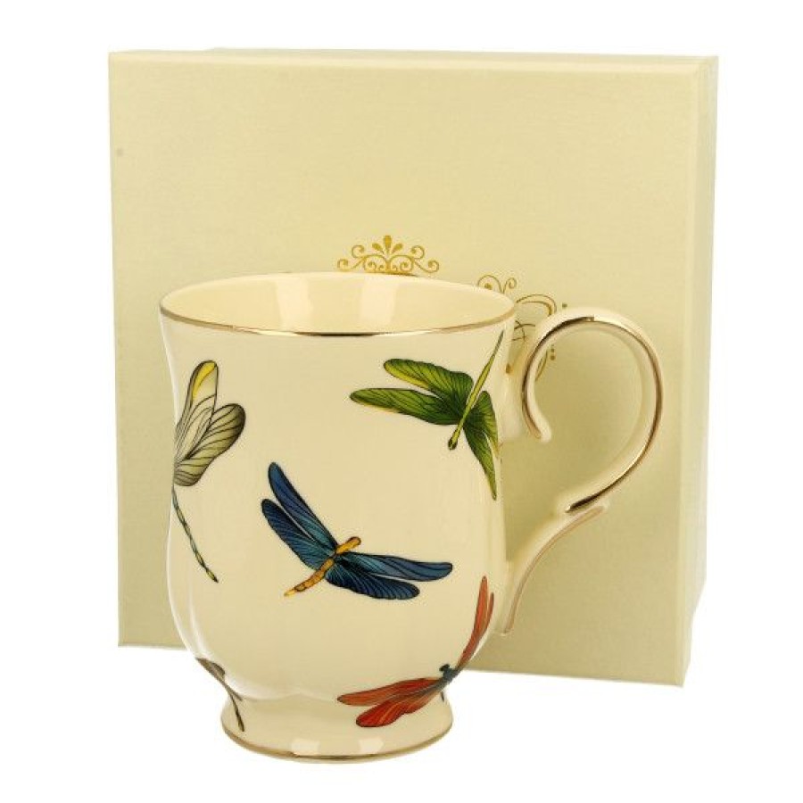 Objets & Cadeaux Compagnie Anglaise des Th茅s | Mug Cottage Libellules - Contenance : 45 Cl