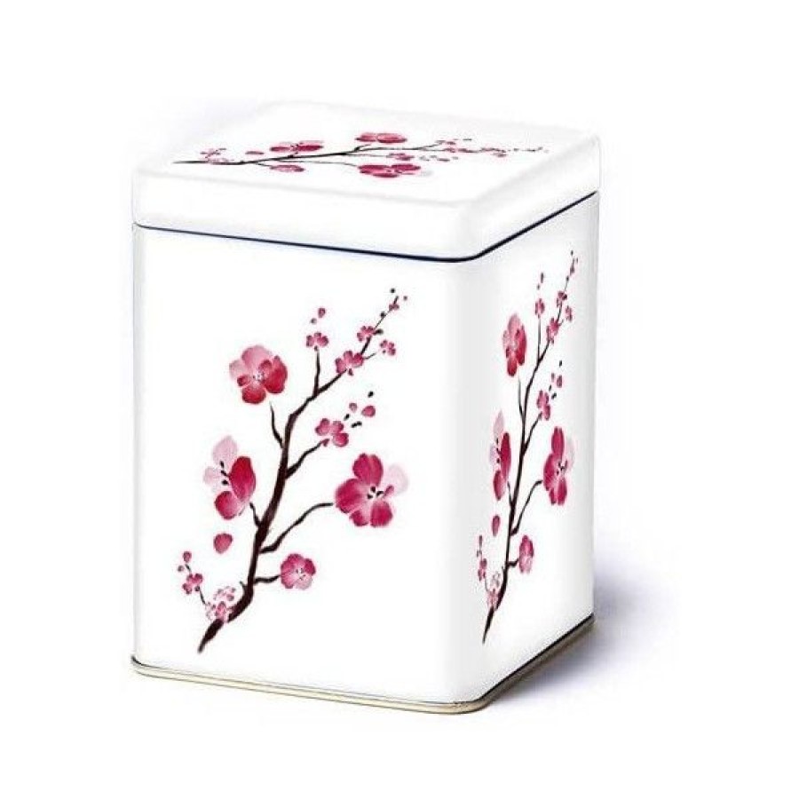 Objets & Cadeaux Compagnie Anglaise des Th茅s | Bo Te Blanche Fleurs De Cerisier - Contenance : 100 Grs De Th