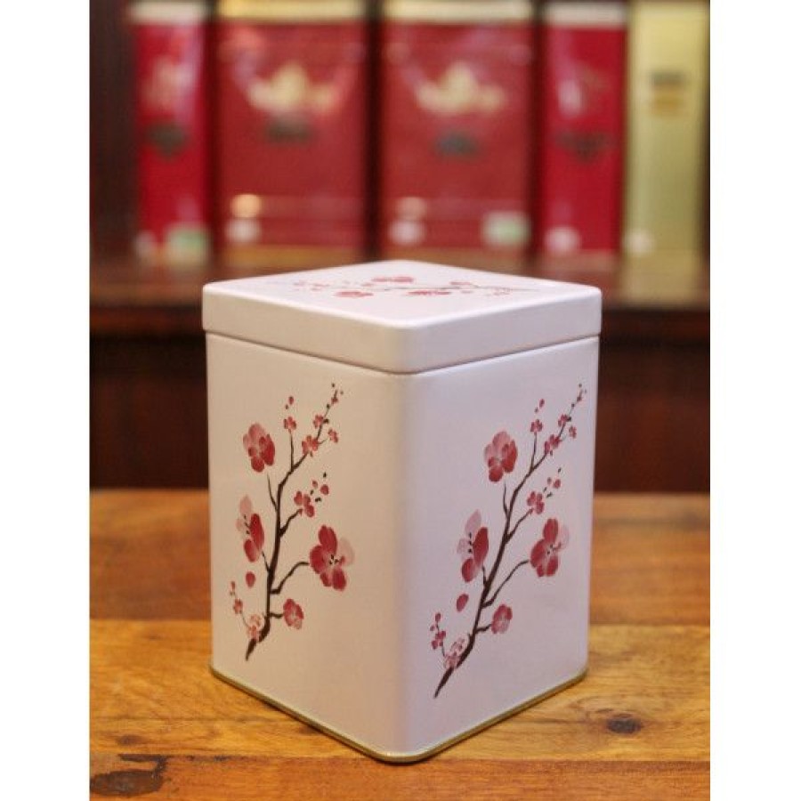 Objets & Cadeaux Compagnie Anglaise des Th茅s | Bo Te Blanche Fleurs De Cerisier - Contenance : 100 Grs De Th