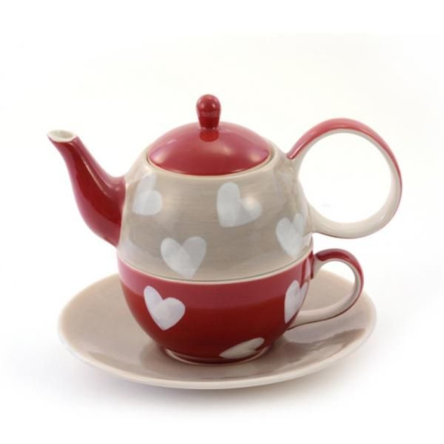 Objets & Cadeaux Compagnie Anglaise des Th茅s | Th I Re Solitaire Coeur - Solitaire Fa Ence - Contenance : 0,4L