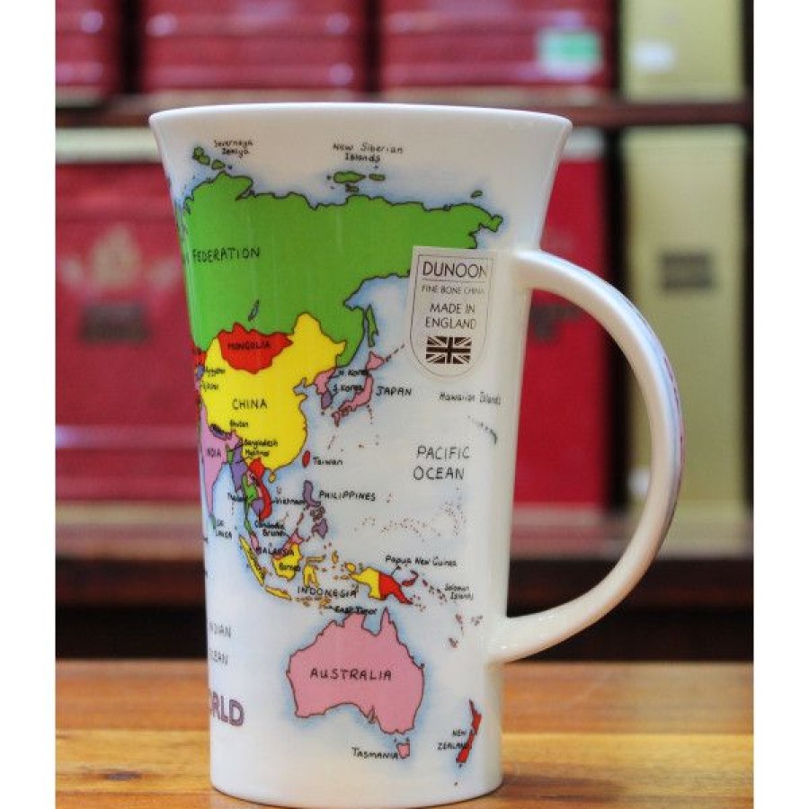 Objets & Cadeaux Compagnie Anglaise des Th茅s | Mug Dunoon Carte Du Monde - Tasse En Porcelaine - 50 Cl