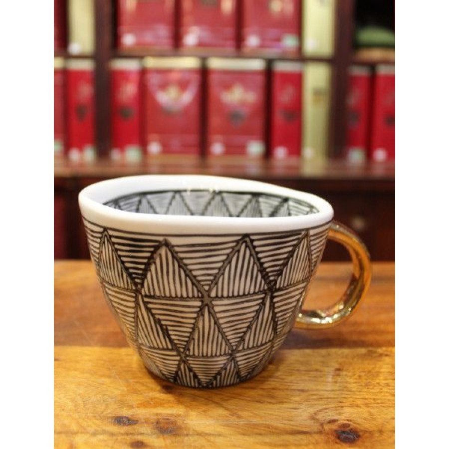 Objets & Cadeaux Compagnie Anglaise des Th茅s | Mug C Ramique Design Noir Et Blanc - Vendu L'Unit - Contenance : 20 Cl