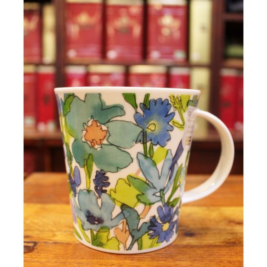 Objets & Cadeaux Compagnie Anglaise des Th茅s | Mug Dunoon Aquarelle Blue - Tasse En Porcelaine - 48 Cl