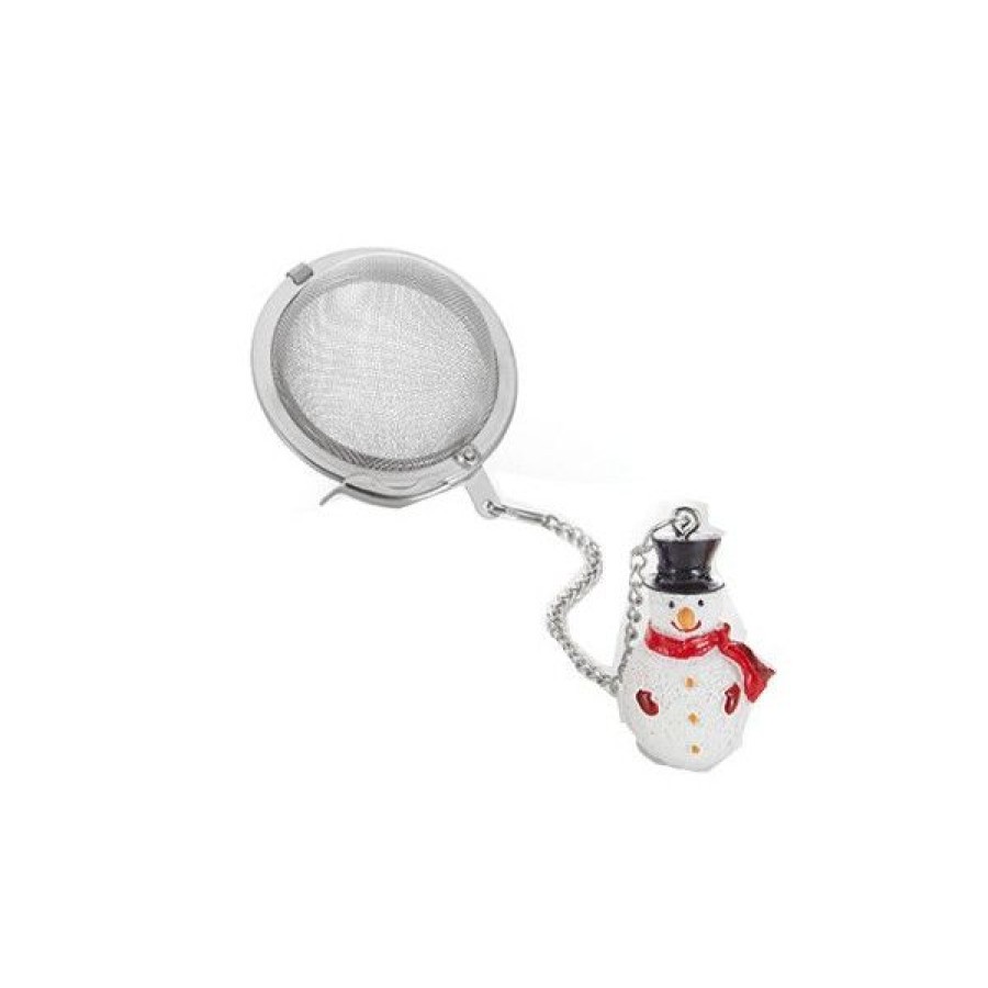 Accessoires Compagnie Anglaise des Th茅s | Boule Th Bonhomme De Neige 5Cm - En Inox, Avec Contrepoids