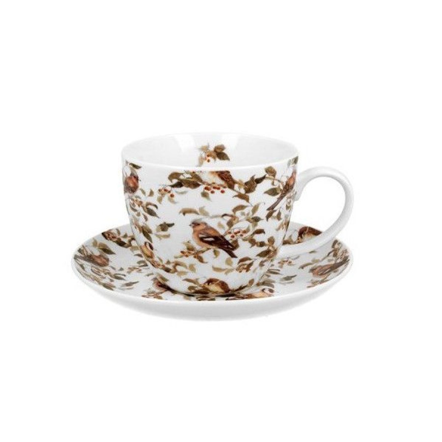 Objets & Cadeaux Compagnie Anglaise des Th茅s | Mug Et Soucoupe Oiseaux - Tasse Th - 47 Cl