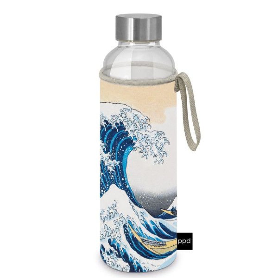 Objets & Cadeaux Compagnie Anglaise des Th茅s | Gourde En Verre Fuji Hokusai - Bouteille En Verre - 0.50Cl