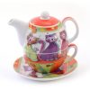 Objets & Cadeaux Compagnie Anglaise des Th茅s | Th I Re Solitaire 3 Chats - Solitaire Fa Ence - Contenance : 0,4L