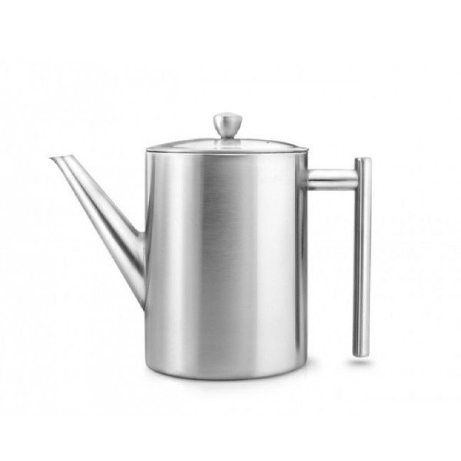 Objets & Cadeaux Compagnie Anglaise des Th茅s | Th I Re Inox Satin 1,2L - En Inox Satin , Double Paroi - Contenance : 1,2L