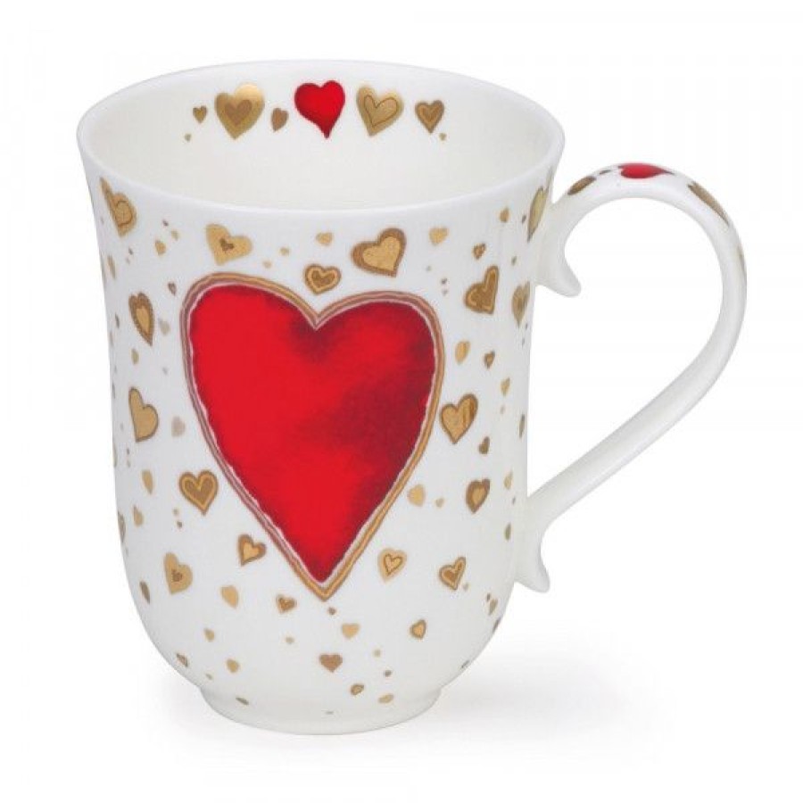 Objets & Cadeaux Compagnie Anglaise des Th茅s | Mug Dunoon Coeur Rouge - Tasse En Porcelaine - 33 Cl