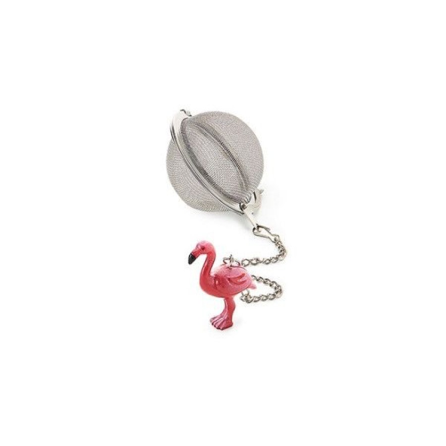 Accessoires Compagnie Anglaise des Th茅s | Boule Th Flamant Rose 5Cm - En Inox, Avec Contrepoids