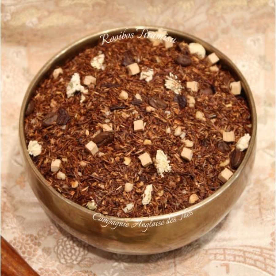 Rooibos Compagnie Anglaise des Th茅s | Rooibos Tiramisu - Grains De Caf , Caramel, Cacao, Camomille