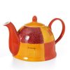 Objets & Cadeaux Compagnie Anglaise des Th茅s | Th I Re Design Orange 1L - En Fa Ence - Contenance : 1L