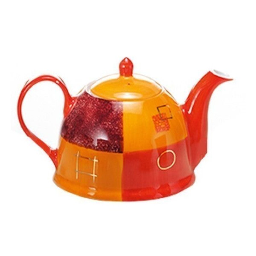 Objets & Cadeaux Compagnie Anglaise des Th茅s | Th I Re Design Orange 1L - En Fa Ence - Contenance : 1L