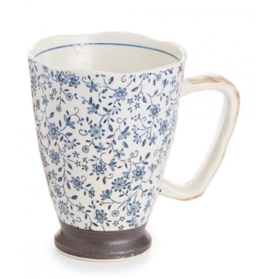 Objets & Cadeaux Compagnie Anglaise des Th茅s | Mug Japonais Tsubaki Bleu - Contenance : 40Cl