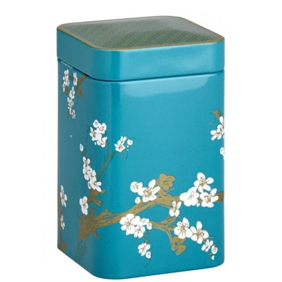 Objets & Cadeaux Compagnie Anglaise des Th茅s | Bo Te Cerisier Japonais Turquoise - Contenance : 100 Grs De Th