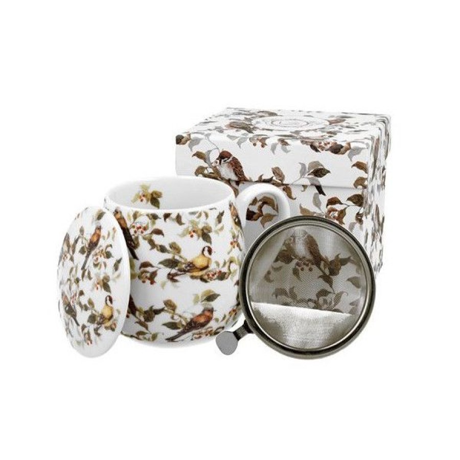 Objets & Cadeaux Compagnie Anglaise des Th茅s | Tisani Re Oiseaux - Tasse, Filtre Et Couvercle - 43 Cl