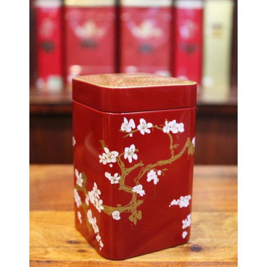 Objets & Cadeaux Compagnie Anglaise des Th茅s | Bo Te Cerisier Japonais Rouge - Contenance : 100 Grs De Th