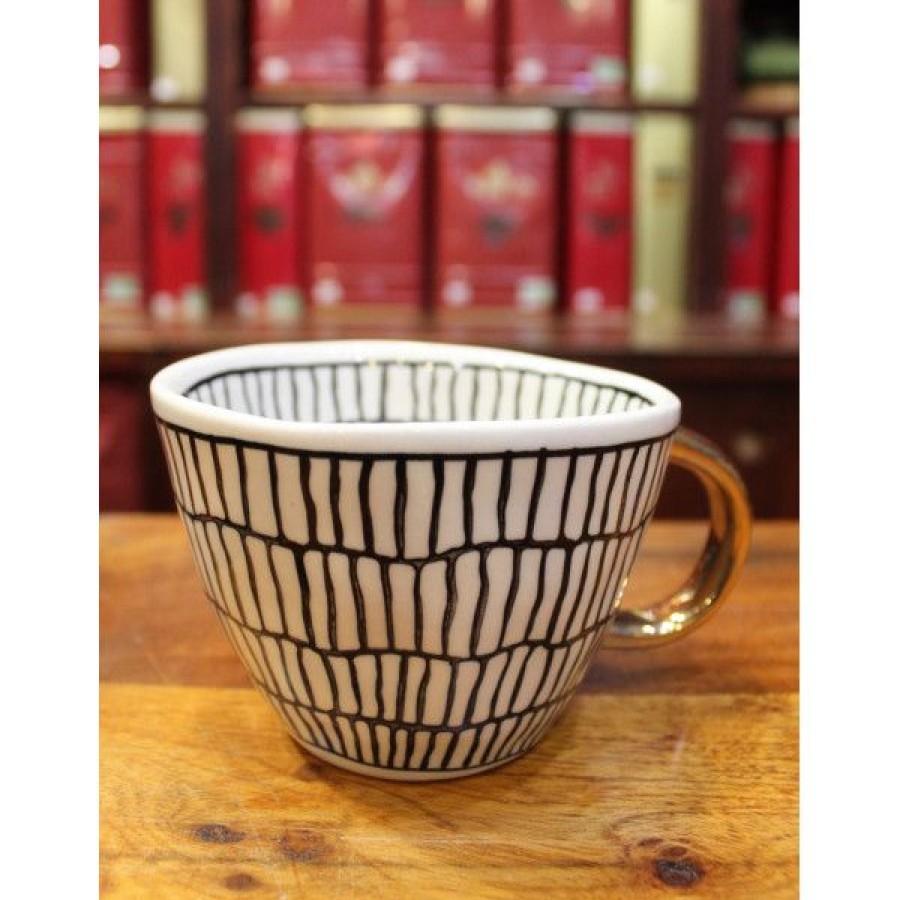 Objets & Cadeaux Compagnie Anglaise des Th茅s | Mug C Ramique Noir Et Blanc - Vendu L'Unit - Contenance : 20 Cl