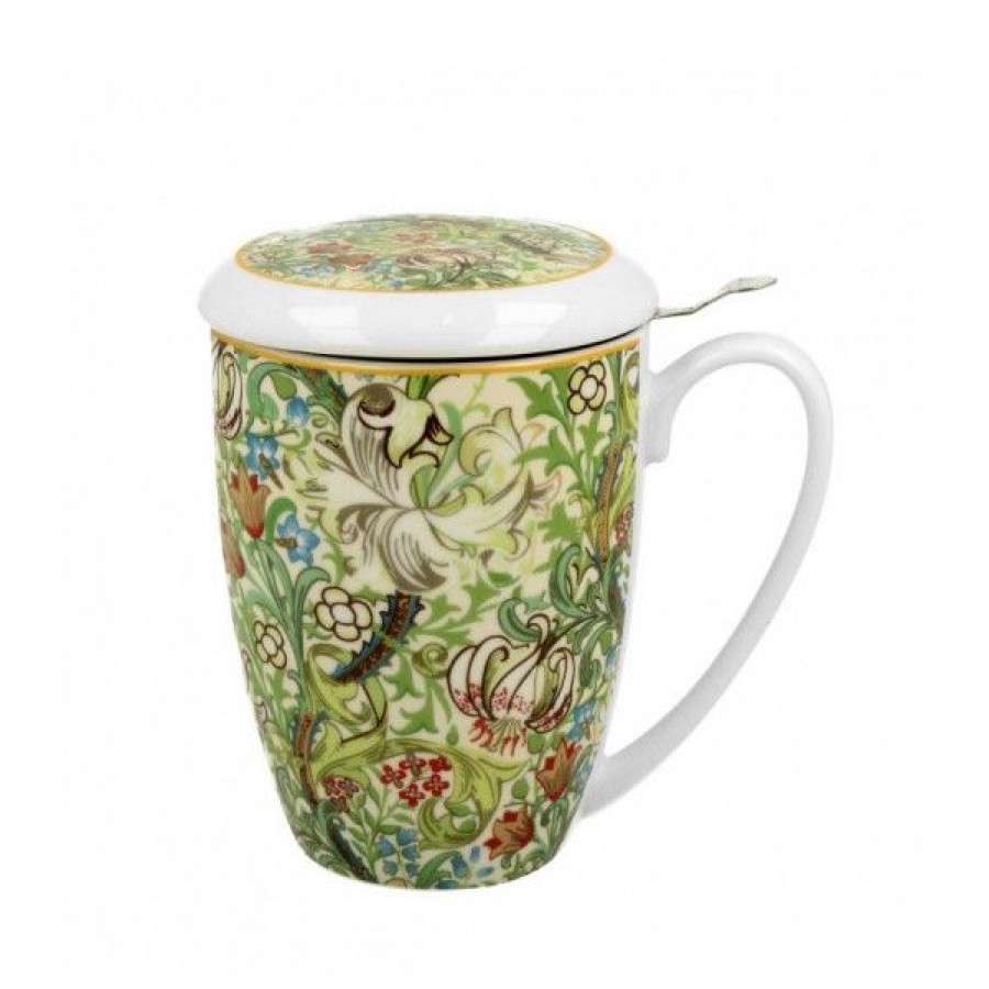 Objets & Cadeaux Compagnie Anglaise des Th茅s | Tisani Re Green Garden - Tasse, Filtre Et Couvercle - 38 Cl