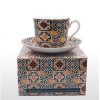 Objets & Cadeaux Compagnie Anglaise des Th茅s | Mug Et Soucoupe Baroque - Tasse Th - Contenance : 35 Cl