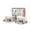 Objets & Cadeaux Compagnie Anglaise des Th茅s | Coffret Duo Mugs Et Soucoupes Chat - Tasses Th - 28 Cl