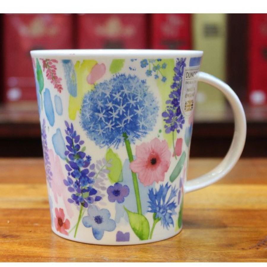 Objets & Cadeaux Compagnie Anglaise des Th茅s | Mug Dunoon Jardin Fleuri Bleu - Tasse En Porcelaine - 48 Cl