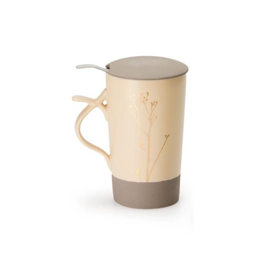 Objets & Cadeaux Compagnie Anglaise des Th茅s | Tisani Re Beige - Tasse, Filtre Et Couvercle - 40 Cl