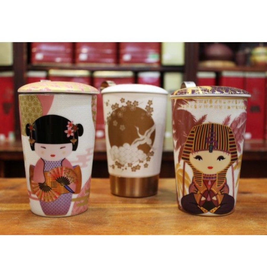 Objets & Cadeaux Compagnie Anglaise des Th茅s | Tisani Re Geisha Rose - Tasse, Filtre Et Couvercle - 35 Cl