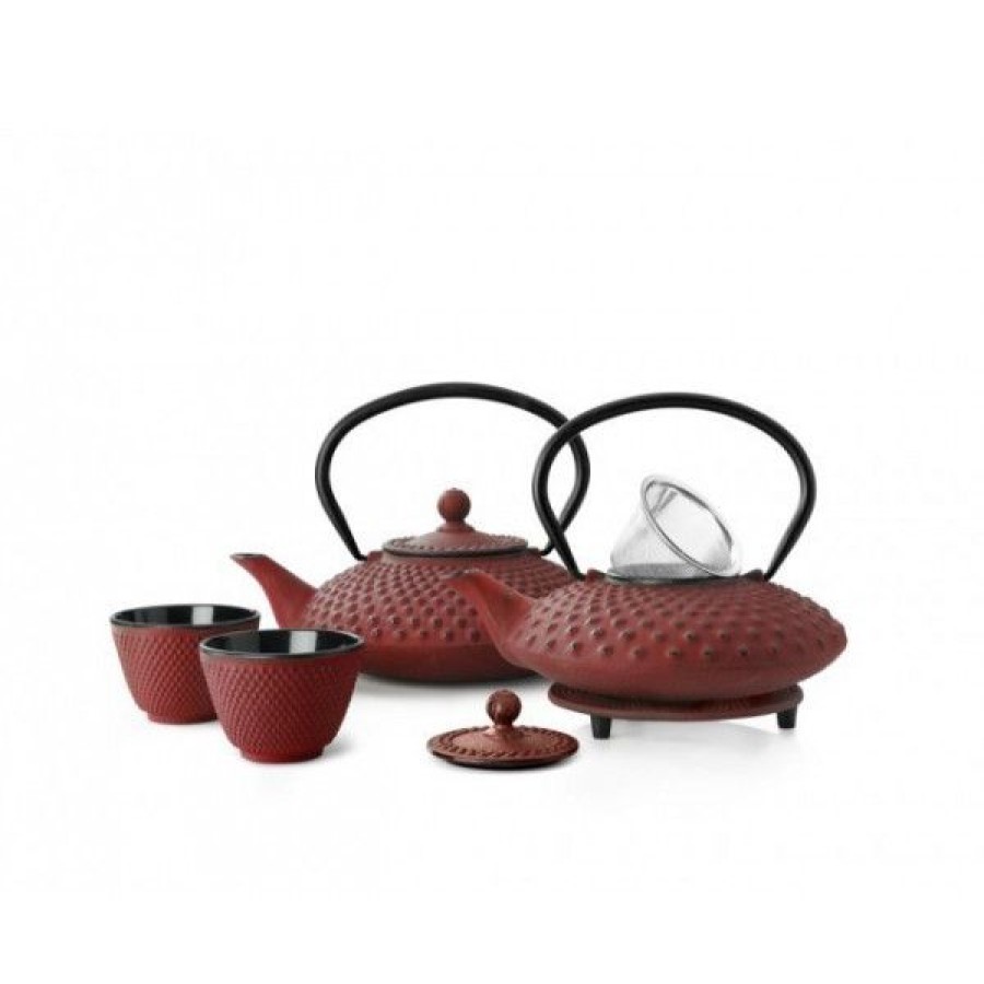 Objets & Cadeaux Compagnie Anglaise des Th茅s | Fonte Aphrodite Rouge 0,8 L - En Fonte - Contenance : 0,8 L