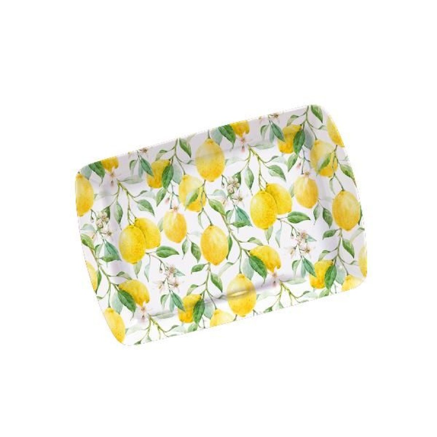 Objets & Cadeaux Compagnie Anglaise des Th茅s | Petit Plateau Citronnier - Dimensions : 21X8Cm