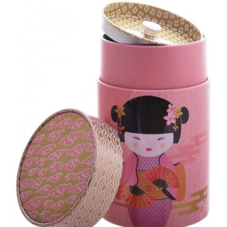 Objets & Cadeaux Compagnie Anglaise des Th茅s | Bo Te Cylindrique Geisha Rose - Contenance : 100 Grs De Th