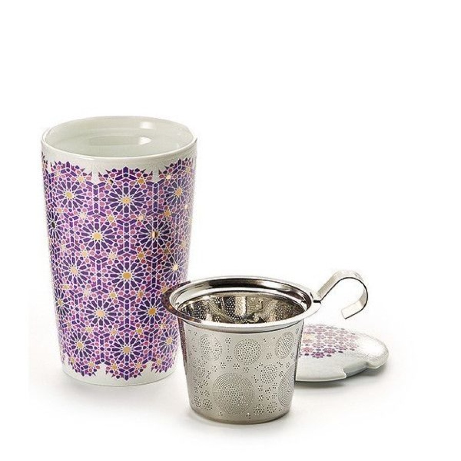 Objets & Cadeaux Compagnie Anglaise des Th茅s | Tisani Re Andalouse Rose - Tasse, Filtre Et Couvercle - 35 Cl