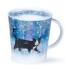 Objets & Cadeaux Compagnie Anglaise des Th茅s | Mug Dunoon Chat Noir Hiver - Tasse En Porcelaine - 48 Cl