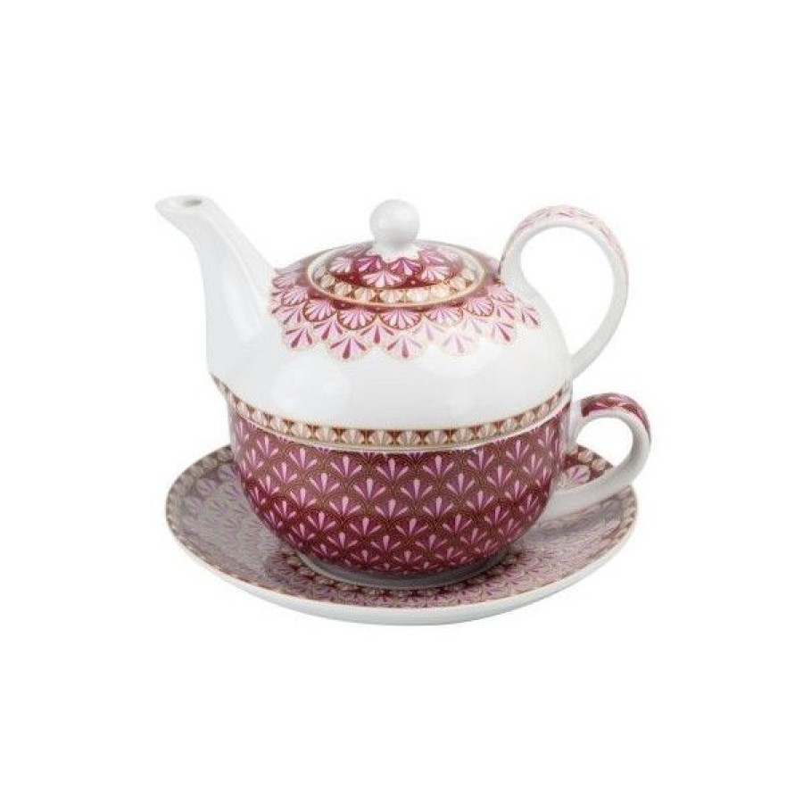 Objets & Cadeaux Compagnie Anglaise des Th茅s | Th I Re Solitaire Atmosph Re Rouge - Solitaire Porcelaine - Contenance : 0,30L