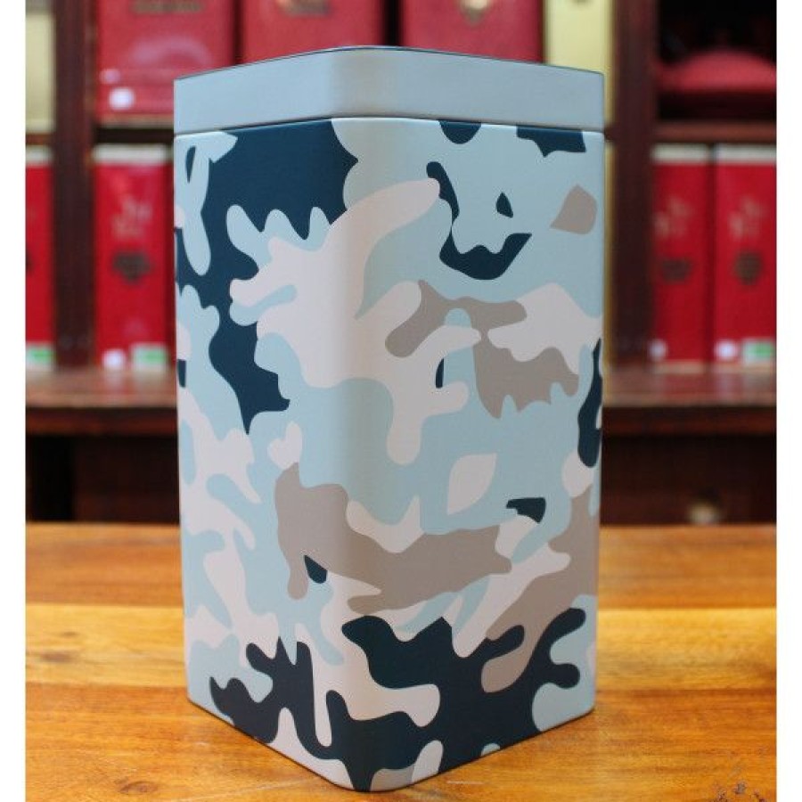 Objets & Cadeaux Compagnie Anglaise des Th茅s | Bo Te Camouflage Bleu Clair 500Grs - Contenance : 500 Grs De Th