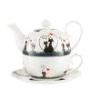 Objets & Cadeaux Compagnie Anglaise des Th茅s | Th I Re Solitaire Chats Amoureux - Solitaire Porcelaine - Contenance : 0,45L