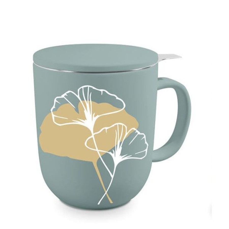 Objets & Cadeaux Compagnie Anglaise des Th茅s | Tisani Re Gingko - Tasse, Filtre Et Couvercle - 40 Cl