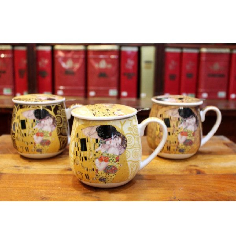 Objets & Cadeaux Compagnie Anglaise des Th茅s | Tisani Re Volupt Klimt Cru - Tasse, Filtre Et Couvercle - 43 Cl