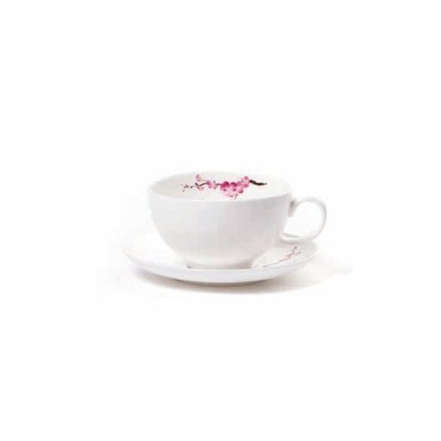 Objets & Cadeaux Compagnie Anglaise des Th茅s | Tasse Fleur De Cerisier - Avec Soucoupe - Contenance : 20 Cl