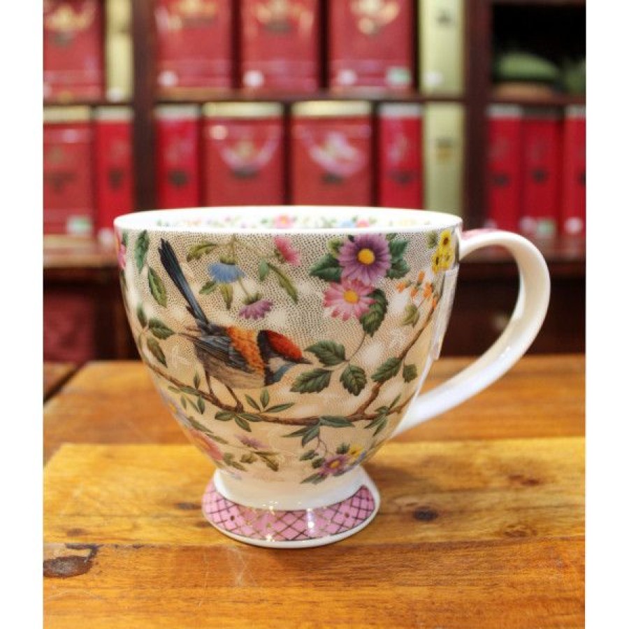 Objets & Cadeaux Compagnie Anglaise des Th茅s | Mug Dunoon Pink Birds - Tasse En Porcelaine - 45 Cl