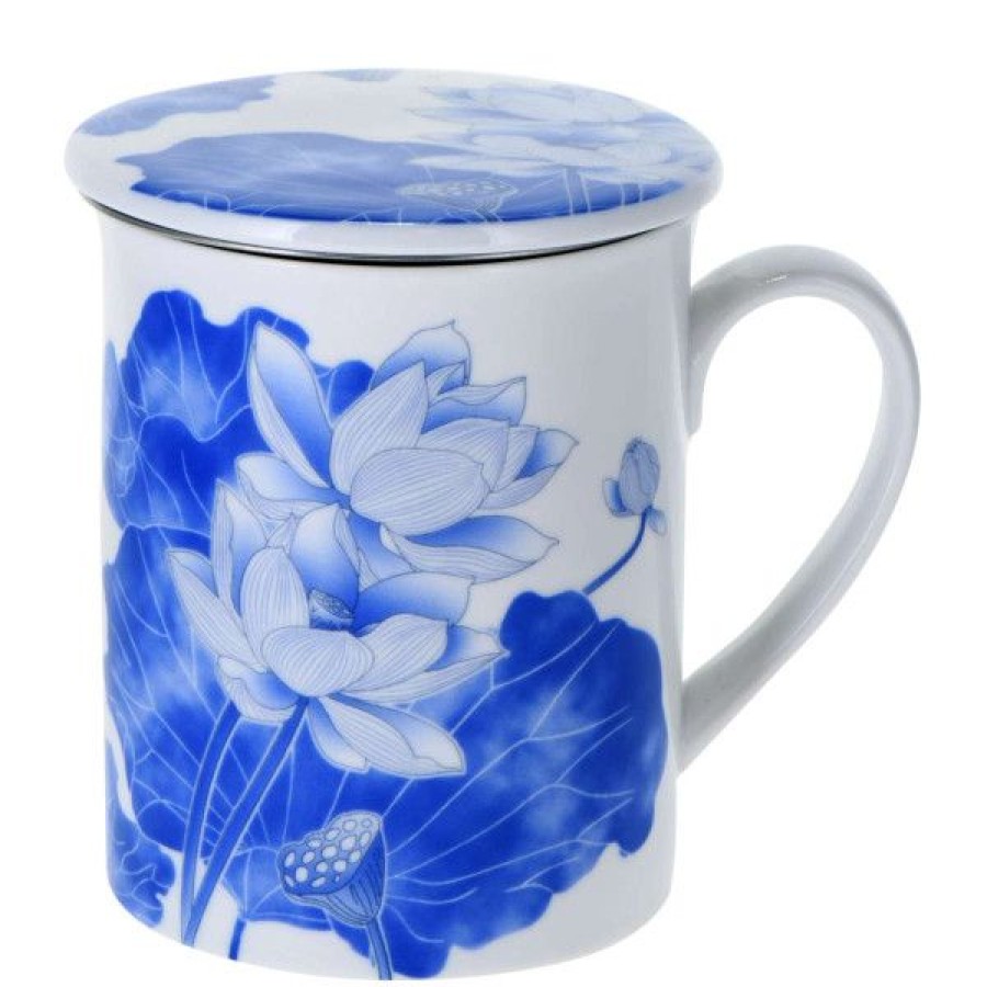 Objets & Cadeaux Compagnie Anglaise des Th茅s | Tisani Re Lotus - Tasse, Filtre Et Couvercle - 32 Cl