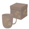 Objets & Cadeaux Compagnie Anglaise des Th茅s | Mug Taupe Et Or - Contenance : 40 Cl