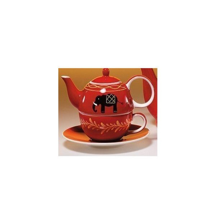 Objets & Cadeaux Compagnie Anglaise des Th茅s | Th I Re Solitaire Lephant - Solitaire Fa Ence - Contenance : 0,4L