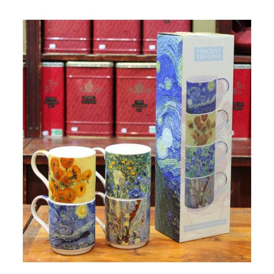 Objets & Cadeaux Compagnie Anglaise des Th茅s | Coffret Mugs Van Gogh - Contenance : 30 Cl