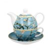 Objets & Cadeaux Compagnie Anglaise des Th茅s | Th I Re Solitaire Fleurs De Cerisier Bleue - Solitaire Porcelaine - Contenance : 0,40L