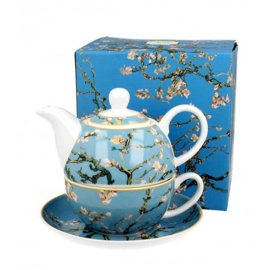 Objets & Cadeaux Compagnie Anglaise des Th茅s | Th I Re Solitaire Fleurs De Cerisier Bleue - Solitaire Porcelaine - Contenance : 0,40L