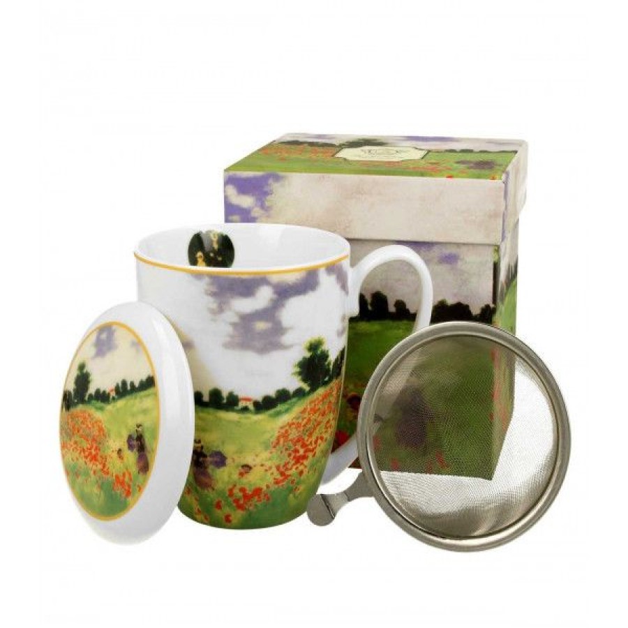 Objets & Cadeaux Compagnie Anglaise des Th茅s | Tisani Re Champ De Coquelicots - Tasse, Filtre Et Couvercle - 38 Cl