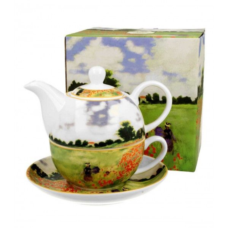 Objets & Cadeaux Compagnie Anglaise des Th茅s | Th I Re Solitaire Champ De Coquelicots - Solitaire Porcelaine - Contenance : 0,30L